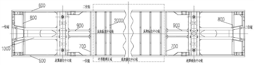 Technical method for longitudinal dimension amplification of assembling of aluminum alloy chassis frame