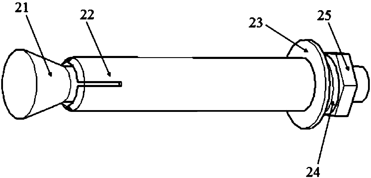 Concrete bridge crack reinforcement device