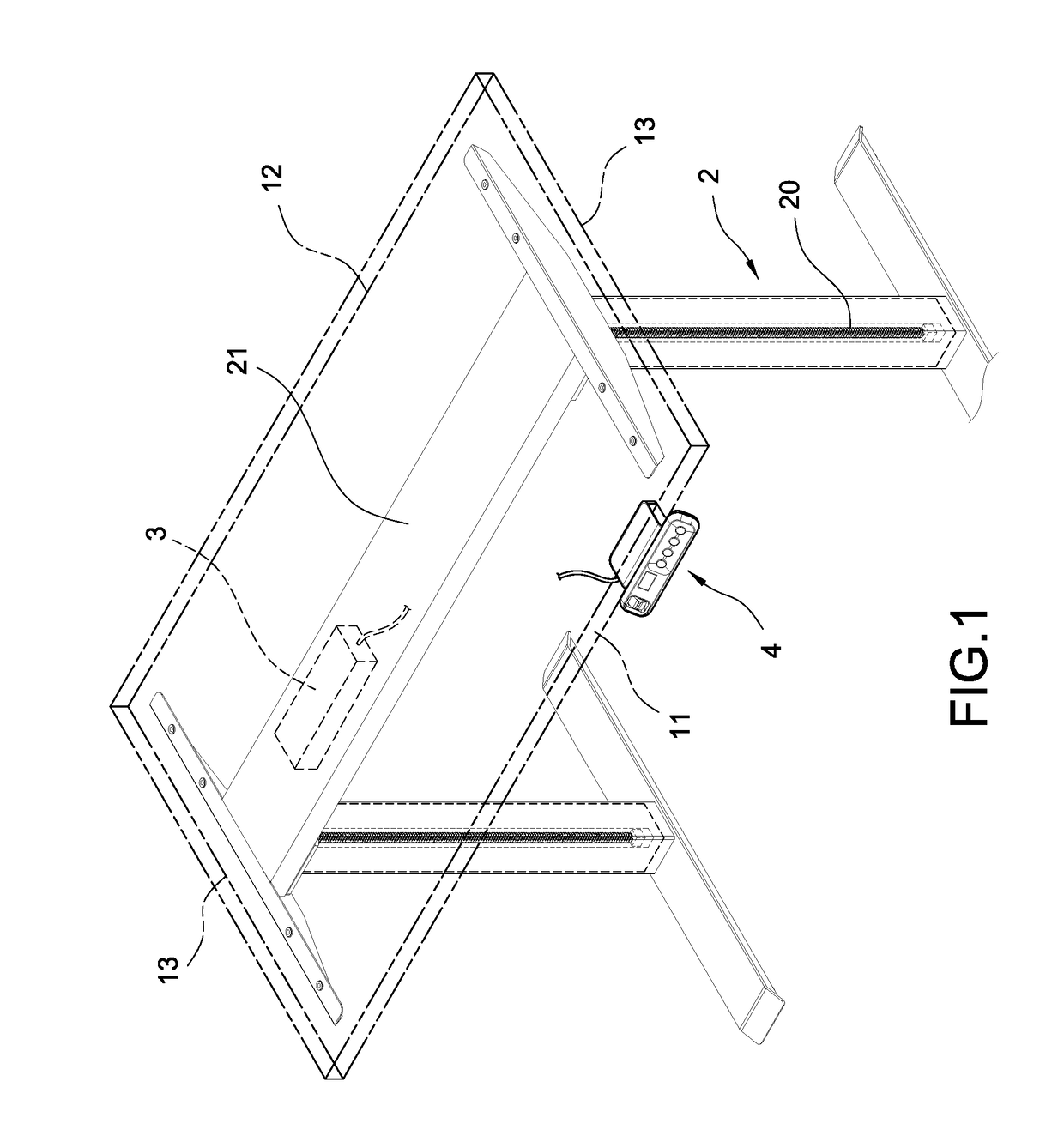 Table elevating device