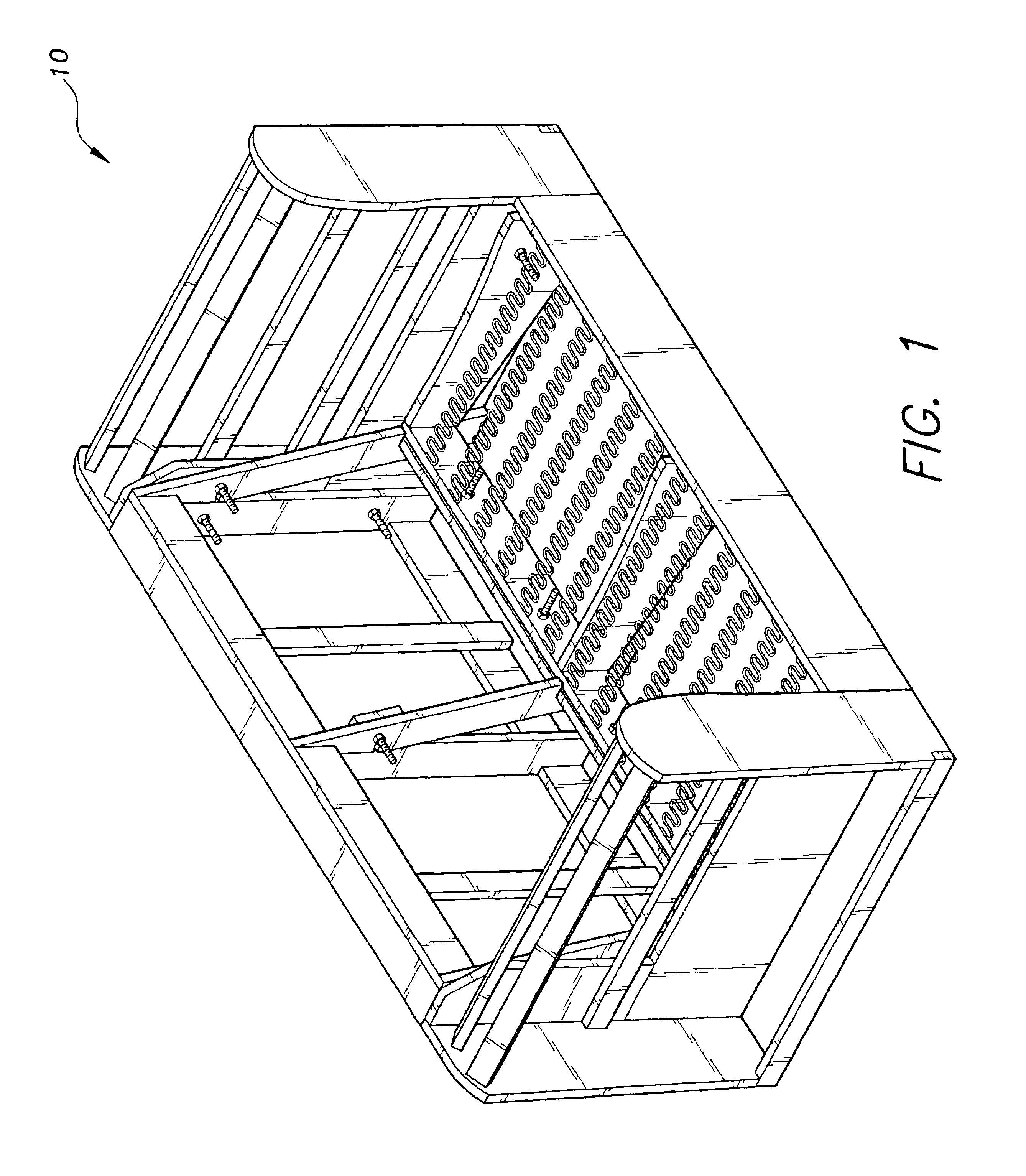 Five-part furniture frame and method of assembly