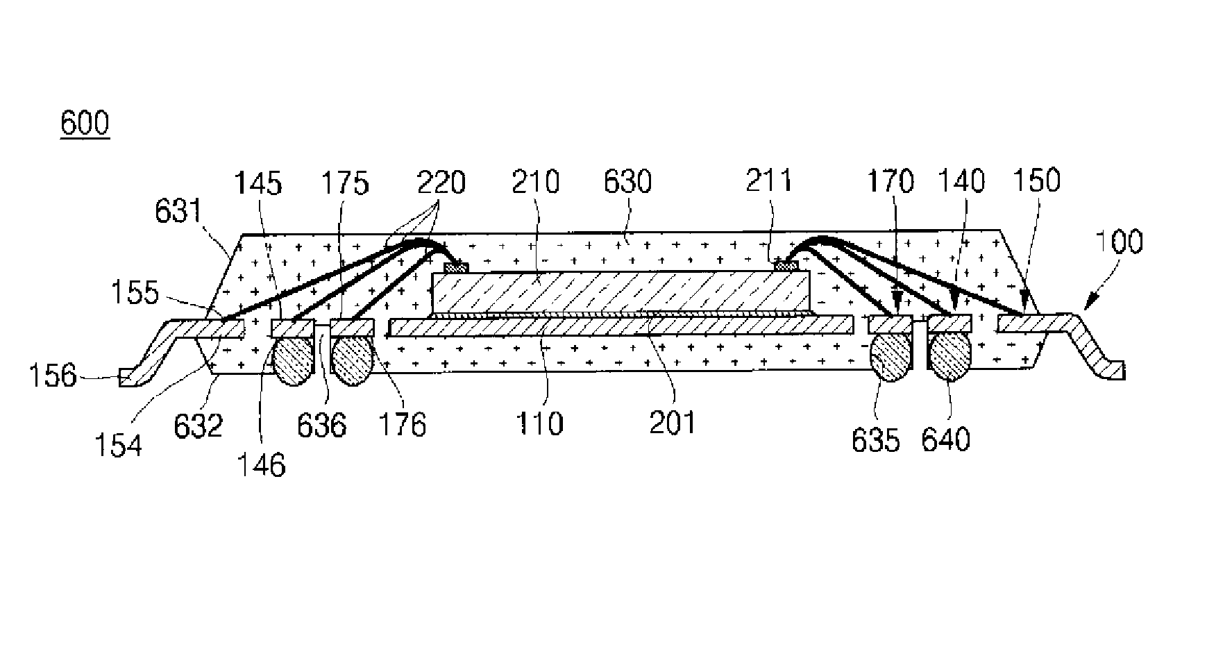 Semiconductor device including increased capacity leadframe