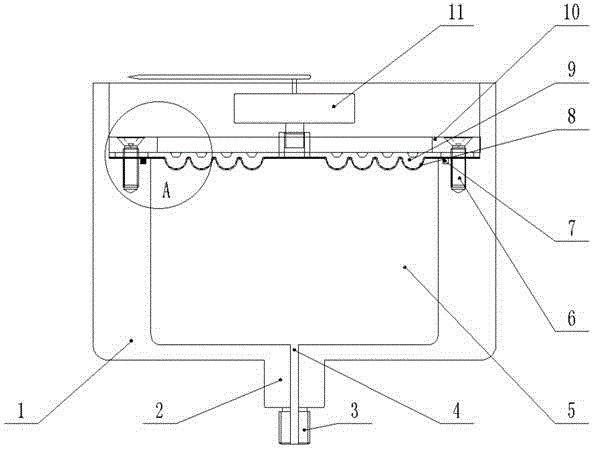 Compound pressure and vacuum gage for displaying different measuring ranges by linear scales