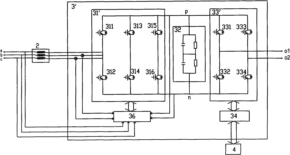 An energy feedback type three-phase high-voltage inverter