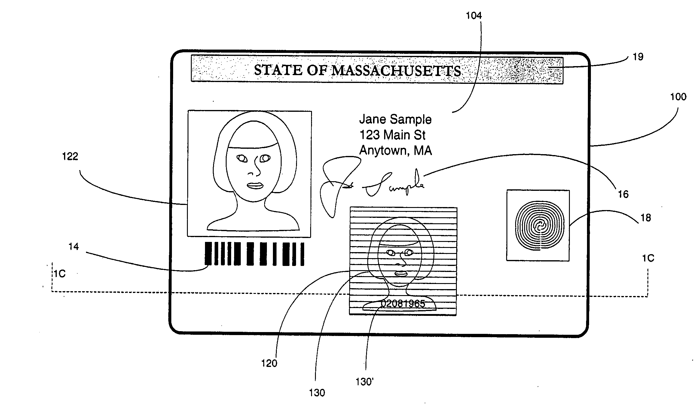 Identification document with three dimensional image of bearer