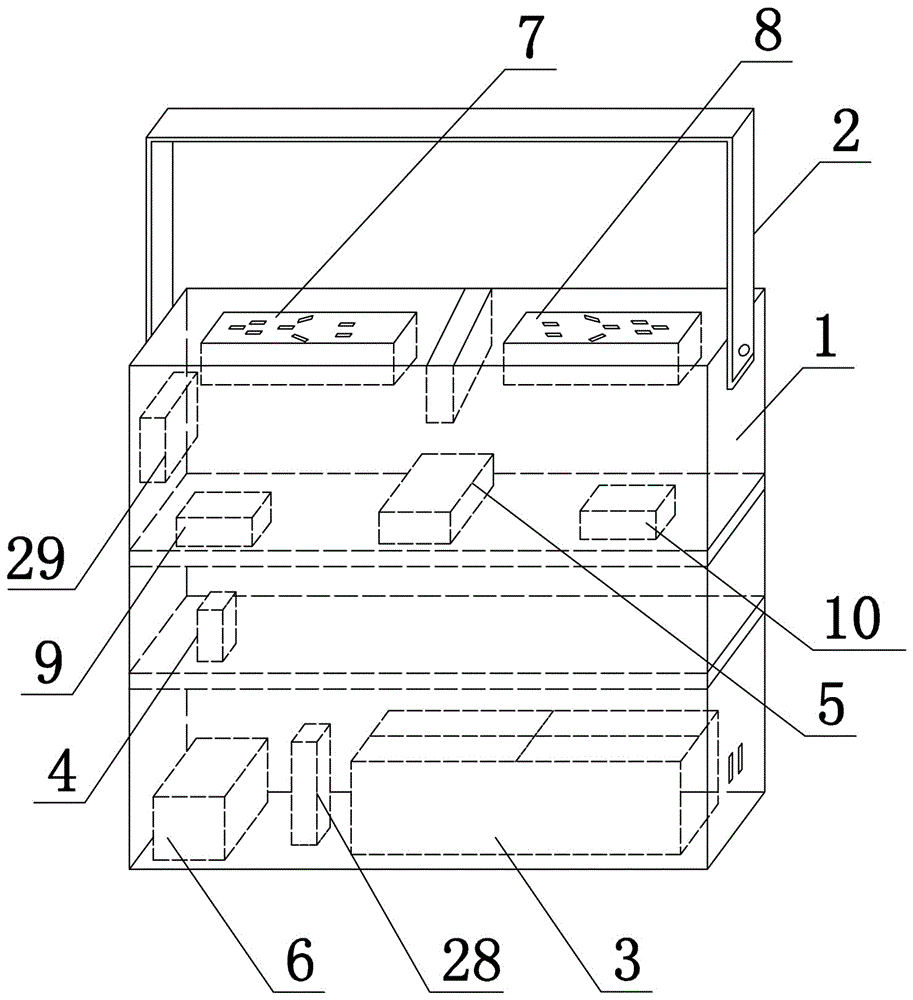 Portable experimental power source device