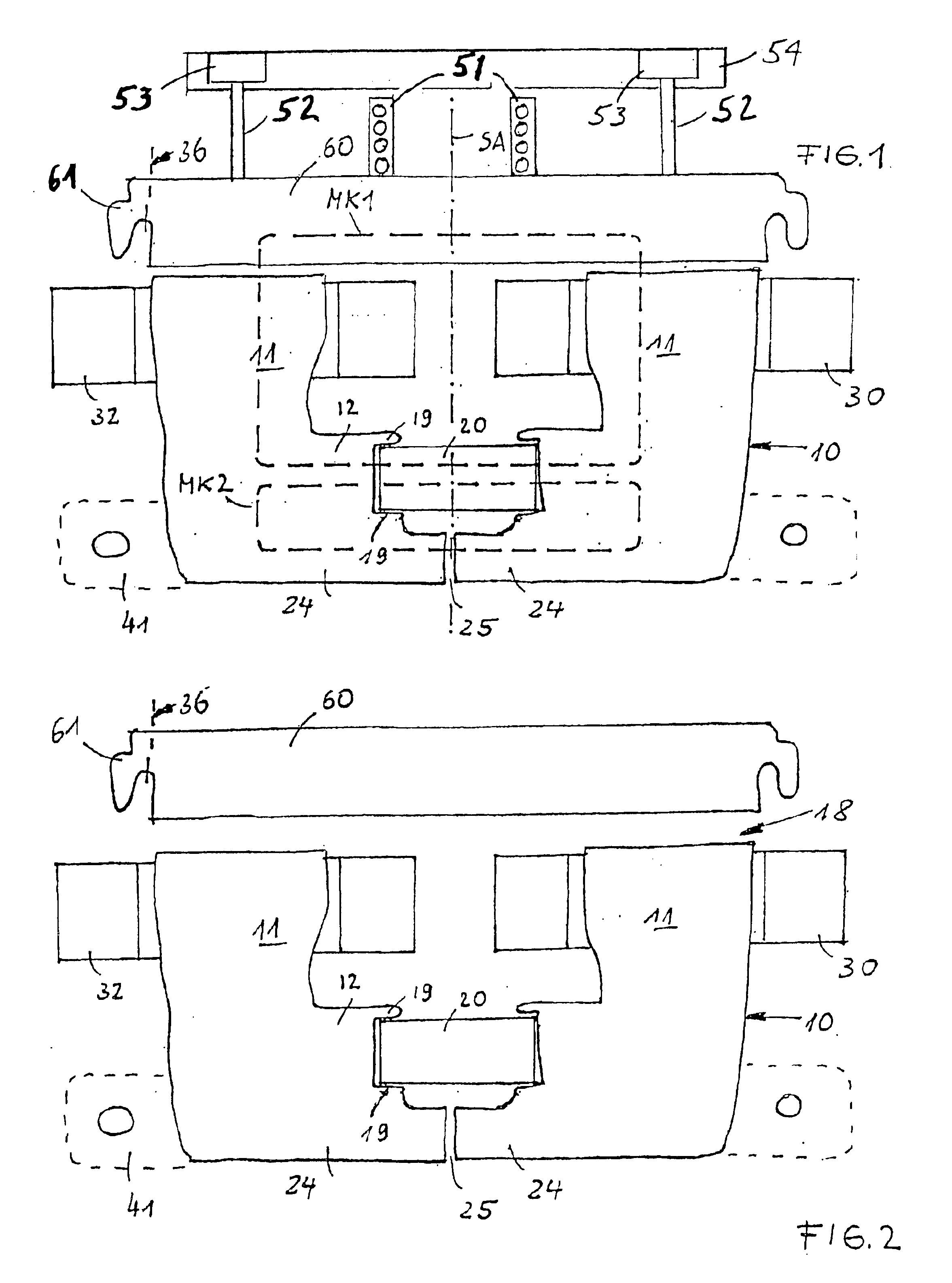 Electromagnet system for a switch