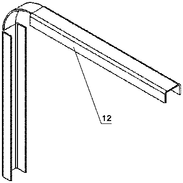 Auxiliary forming device of automobile side guardrail supporting ribs