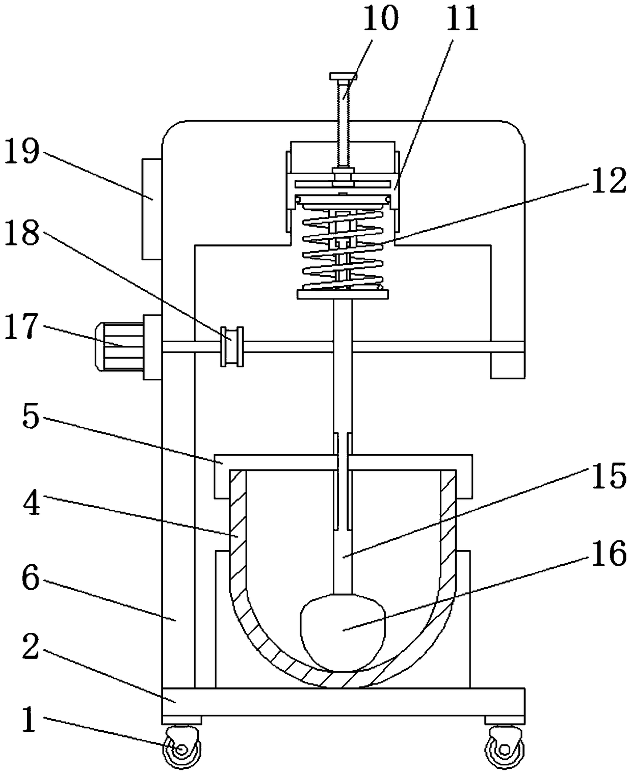 Medicine triturating device for traditional Chinese medicine processing