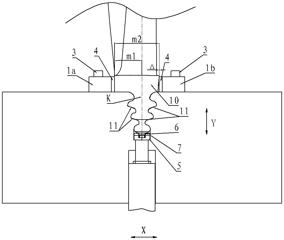 Blade guide rolling device for static frequency detection of large blades