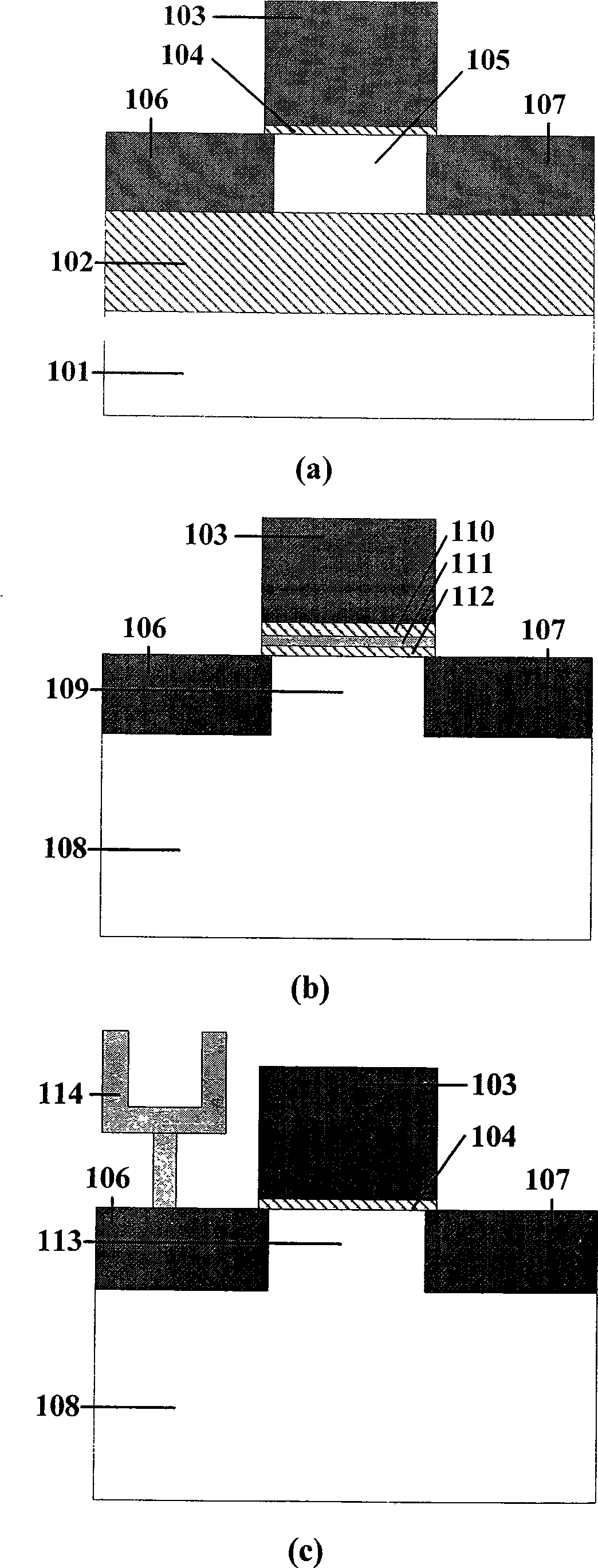 Double-fin type channel double-grid multifunction field effect transistor and producing method thereof