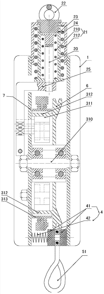 A double-brake back-and-forth controllable descending device