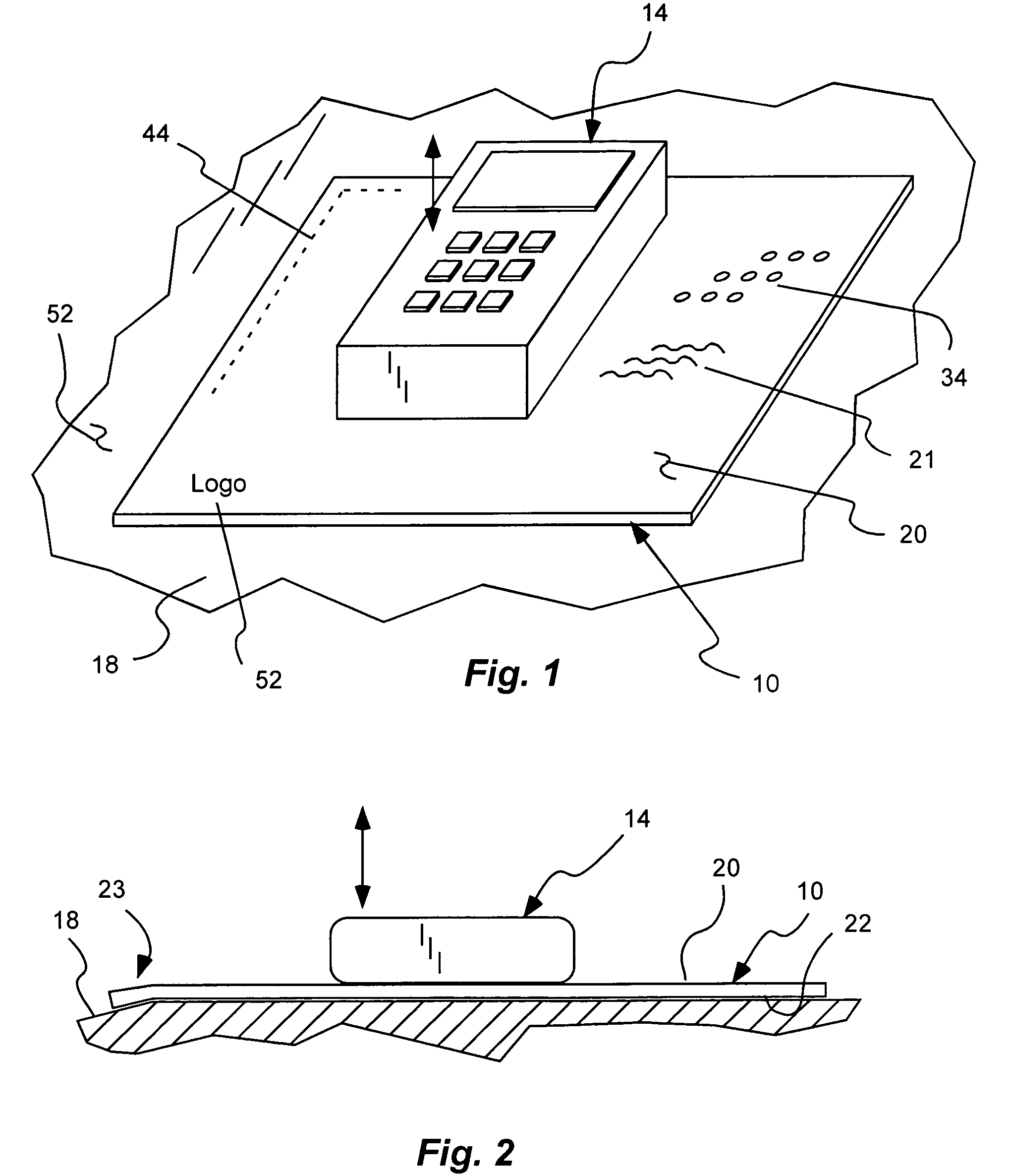 Frictional holding pad