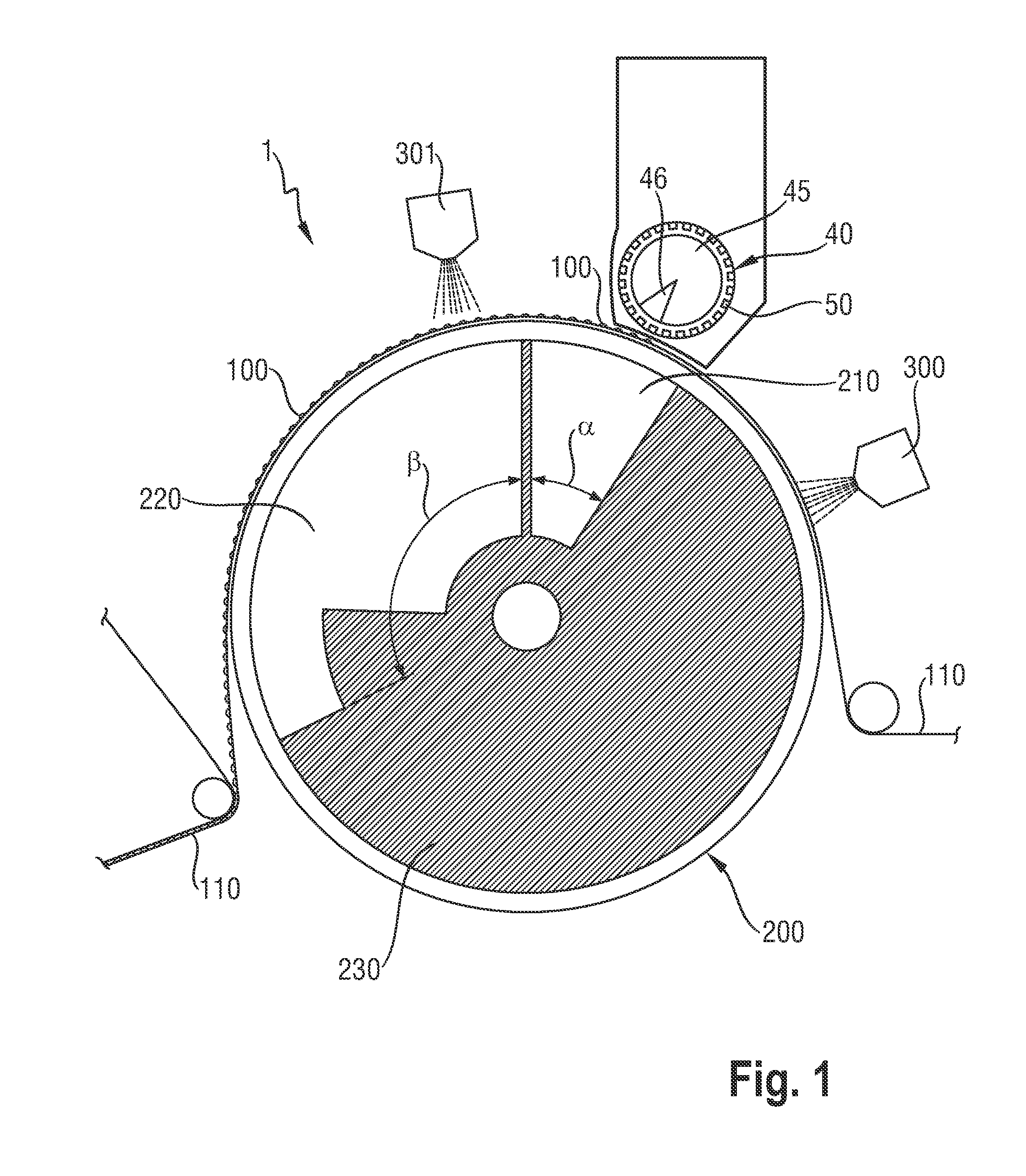 Apparatus and process for transferring substrate material and particulate material