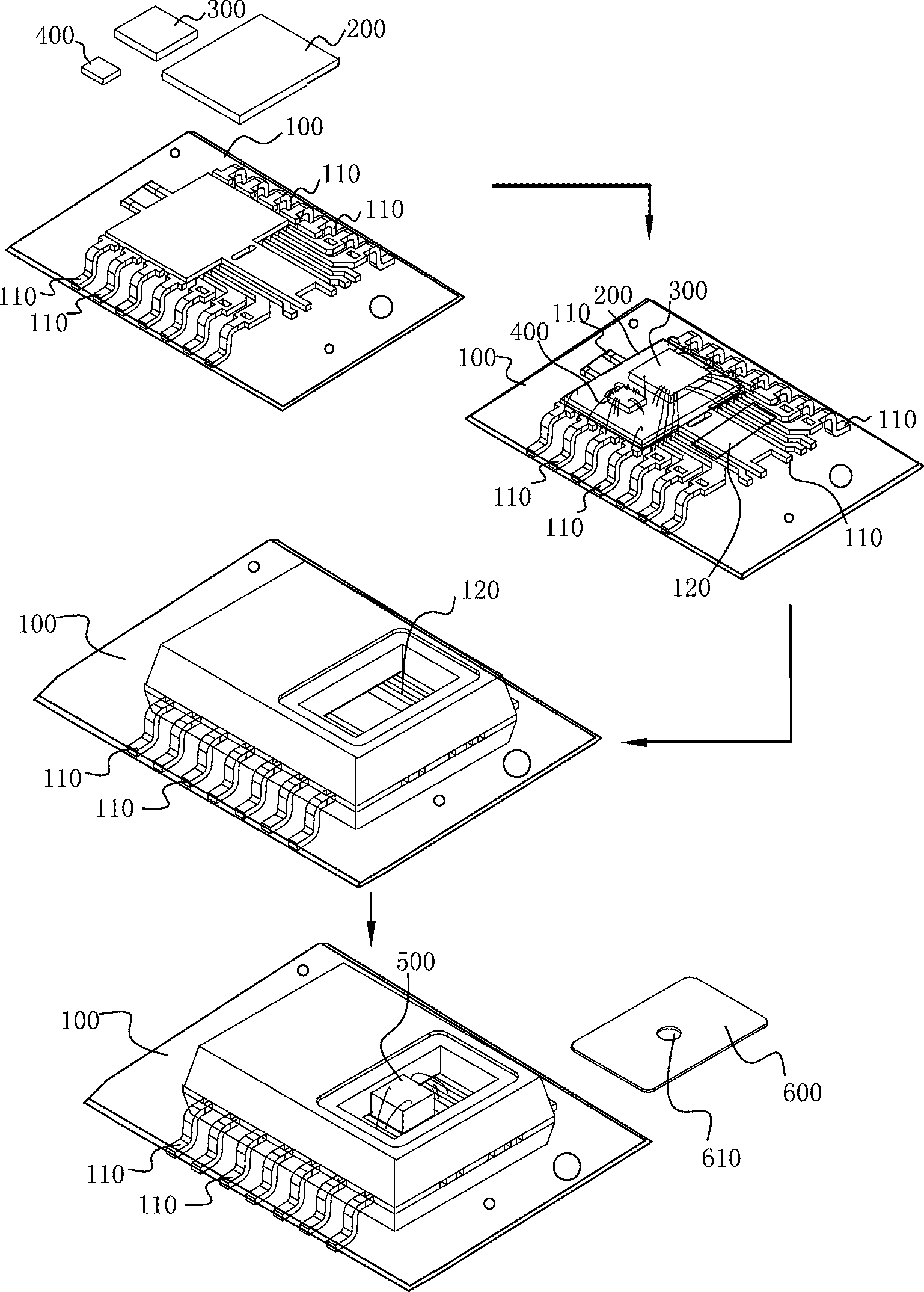 Packaging process for tire pressure monitoring device