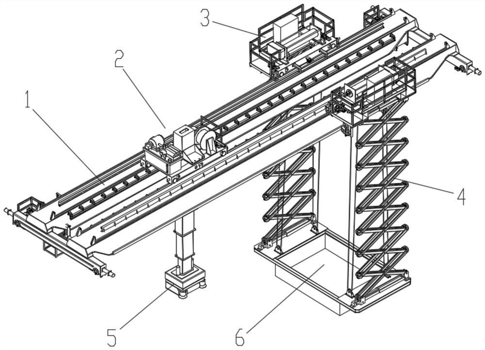 Mechanical anti-swing bridge crane for transferring and cleaning distillers' grains