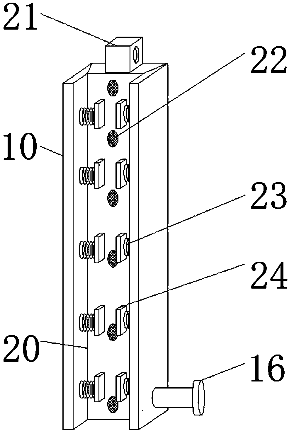 Wall-hung television installing and fixing device with dustproof function