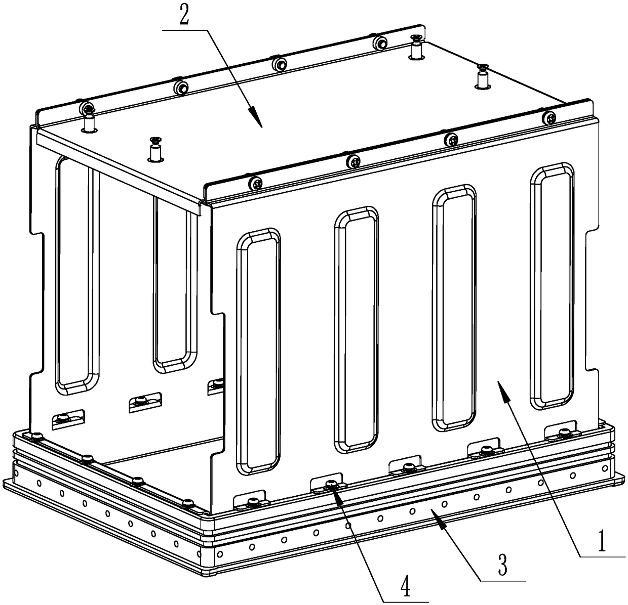 Cell module mounting and fixing structure