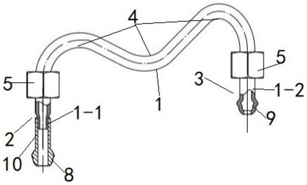 Stainless steel fuel oil high-pressure oil pipe and manufacturing process thereof