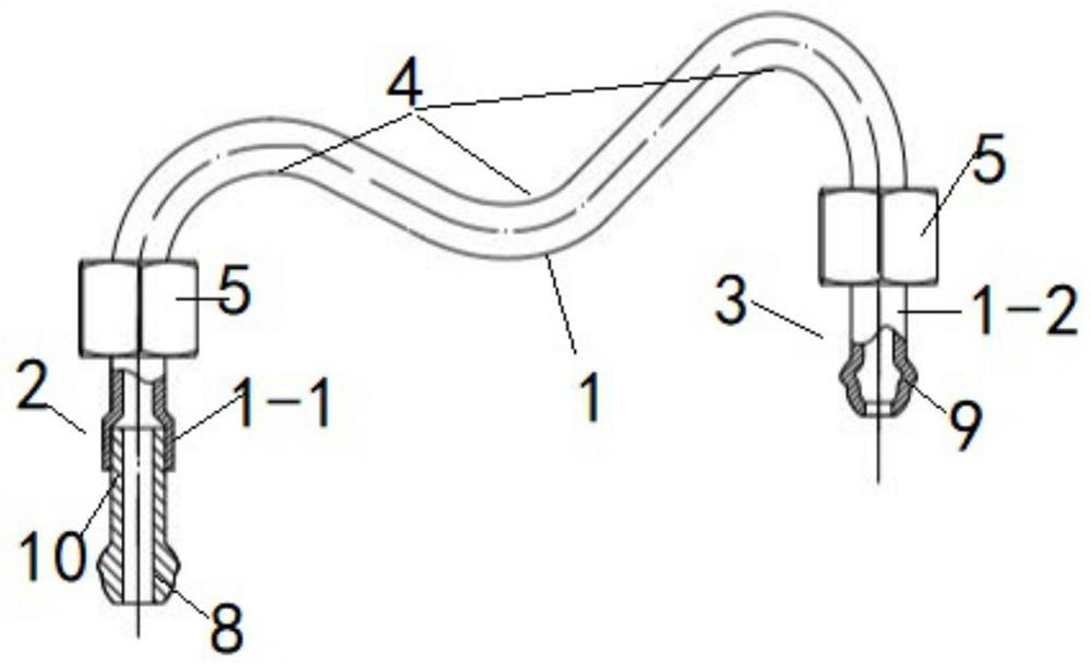 Stainless steel fuel oil high-pressure oil pipe and manufacturing process thereof