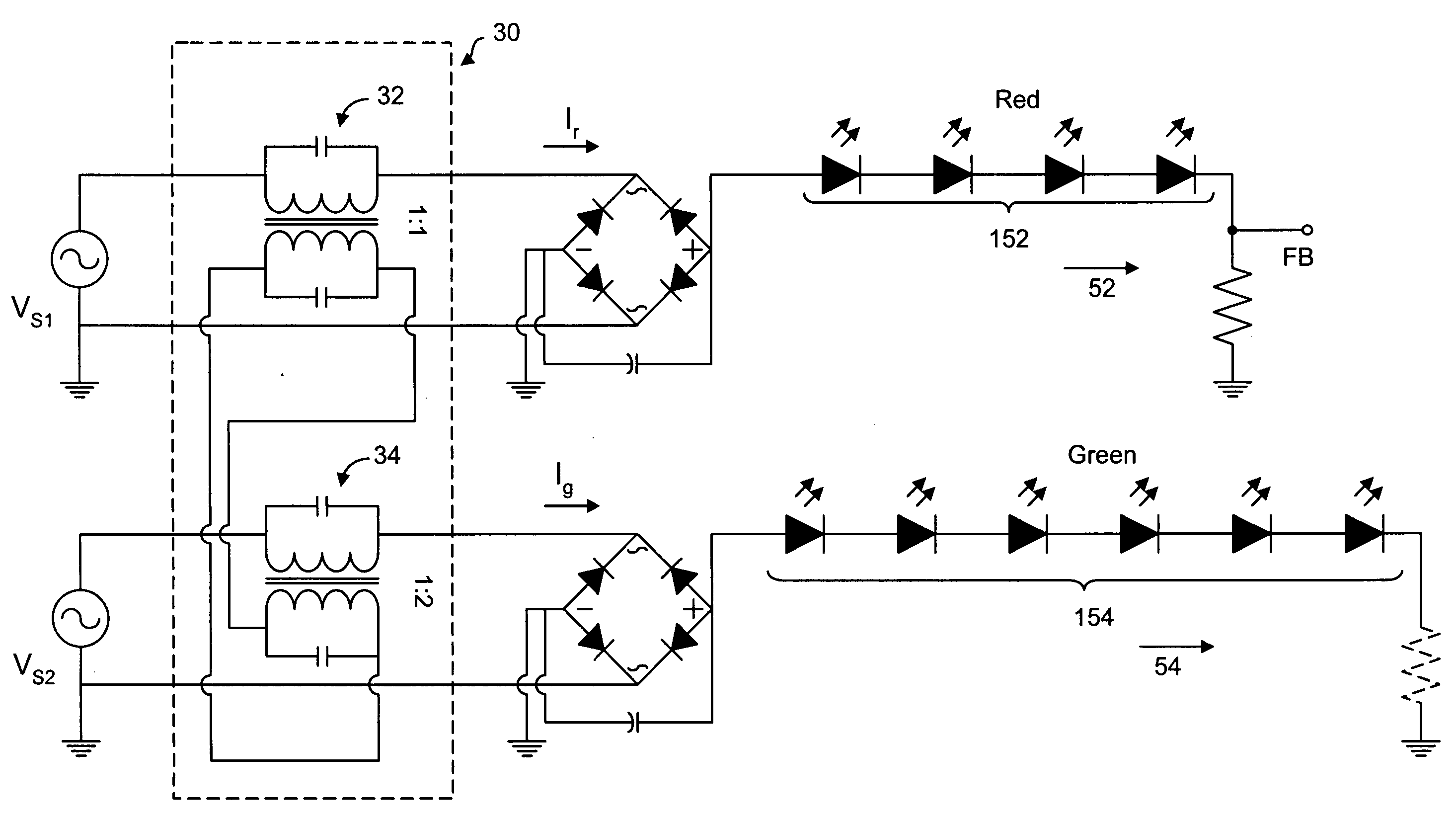 Balanced circuit for multi-LED driver