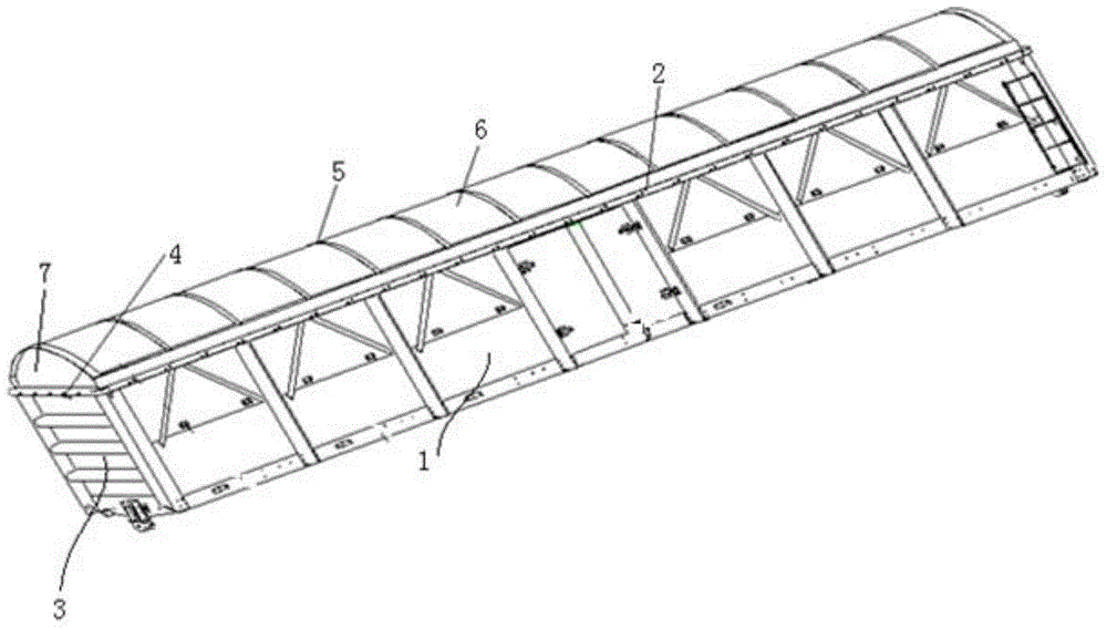 Detachable car roof for railway gondola car
