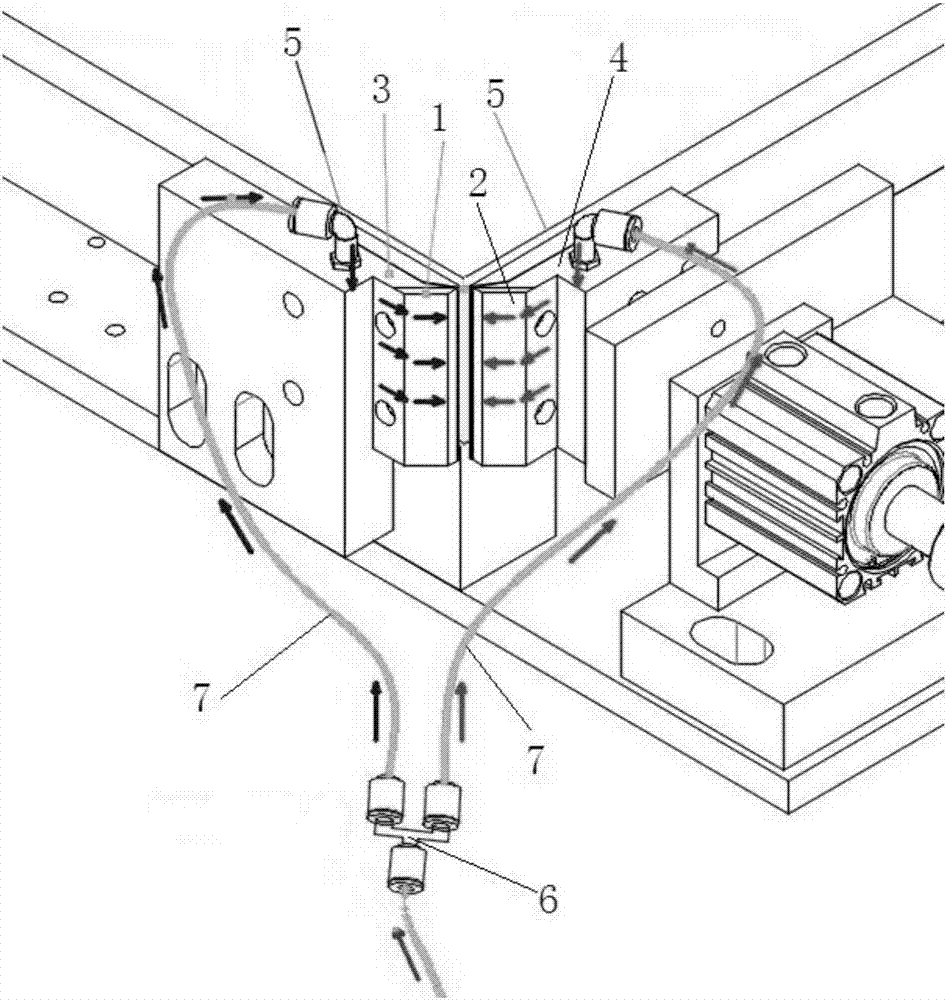 Stainless steel material welding polishing wiredrawing method and welding device used by stainless steel material welding polishing wiredrawing method