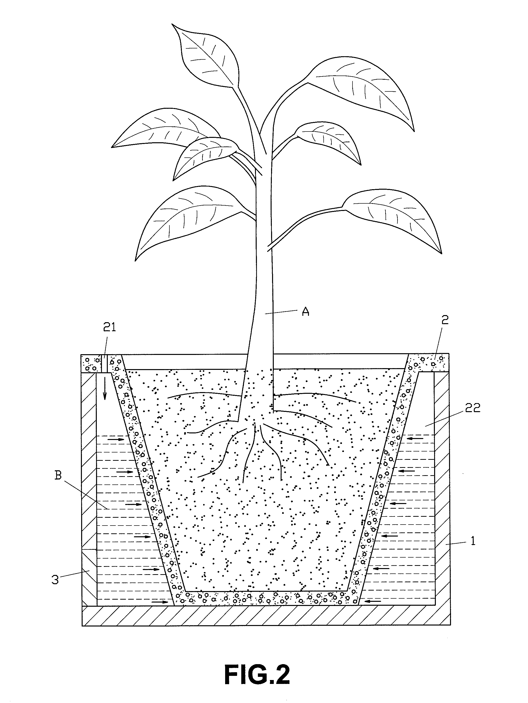 Flower pot using humidity sensor material to prompt watering