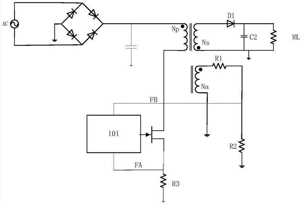 A constant current control system for output current of primary-side feedback flyback power converter