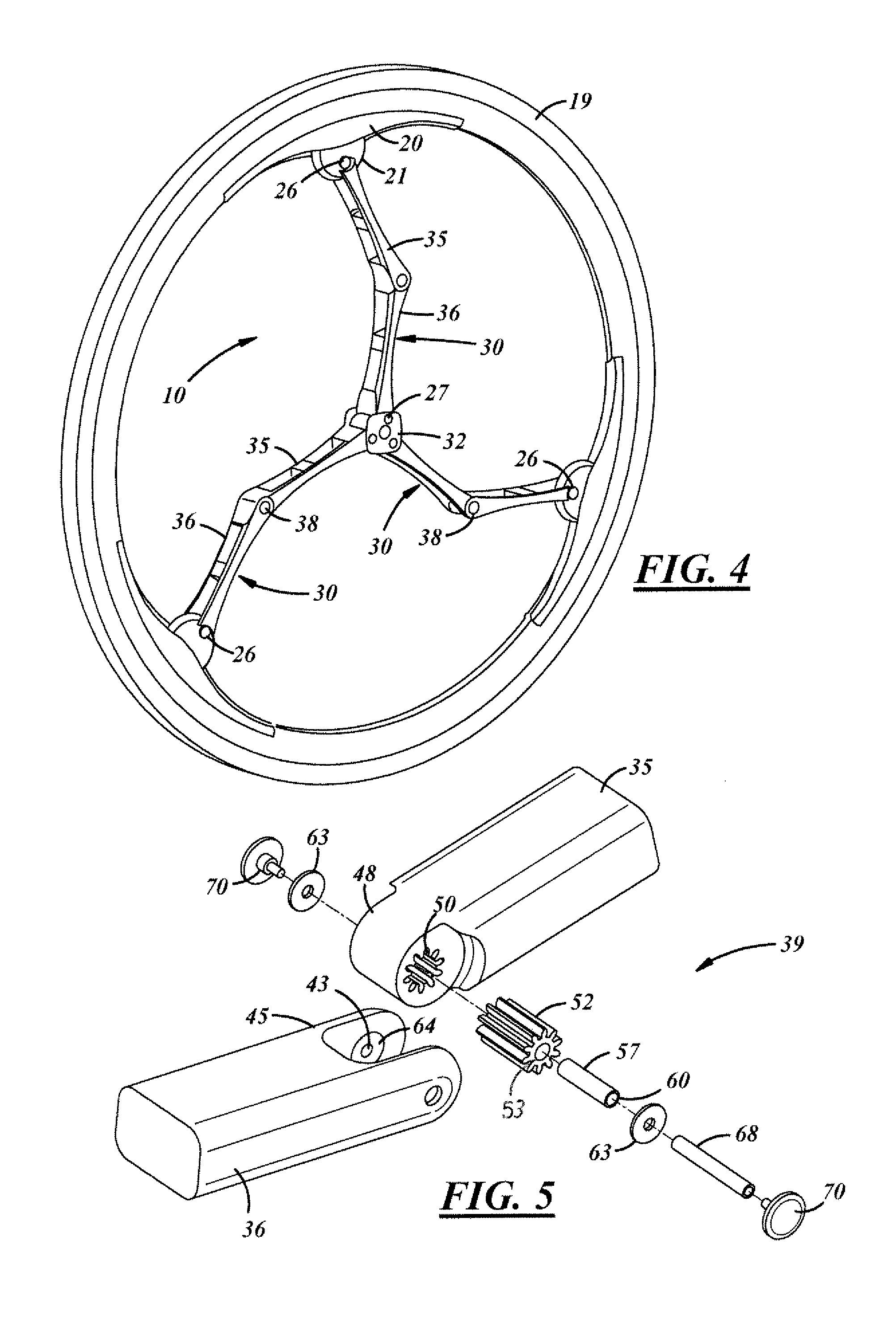 Mechanism based reactive planar suspension