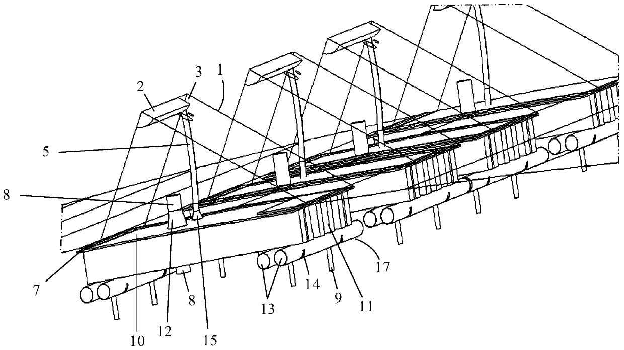 Inverted anchor recess anchor sealing device based on communicating vessel principle and construction process