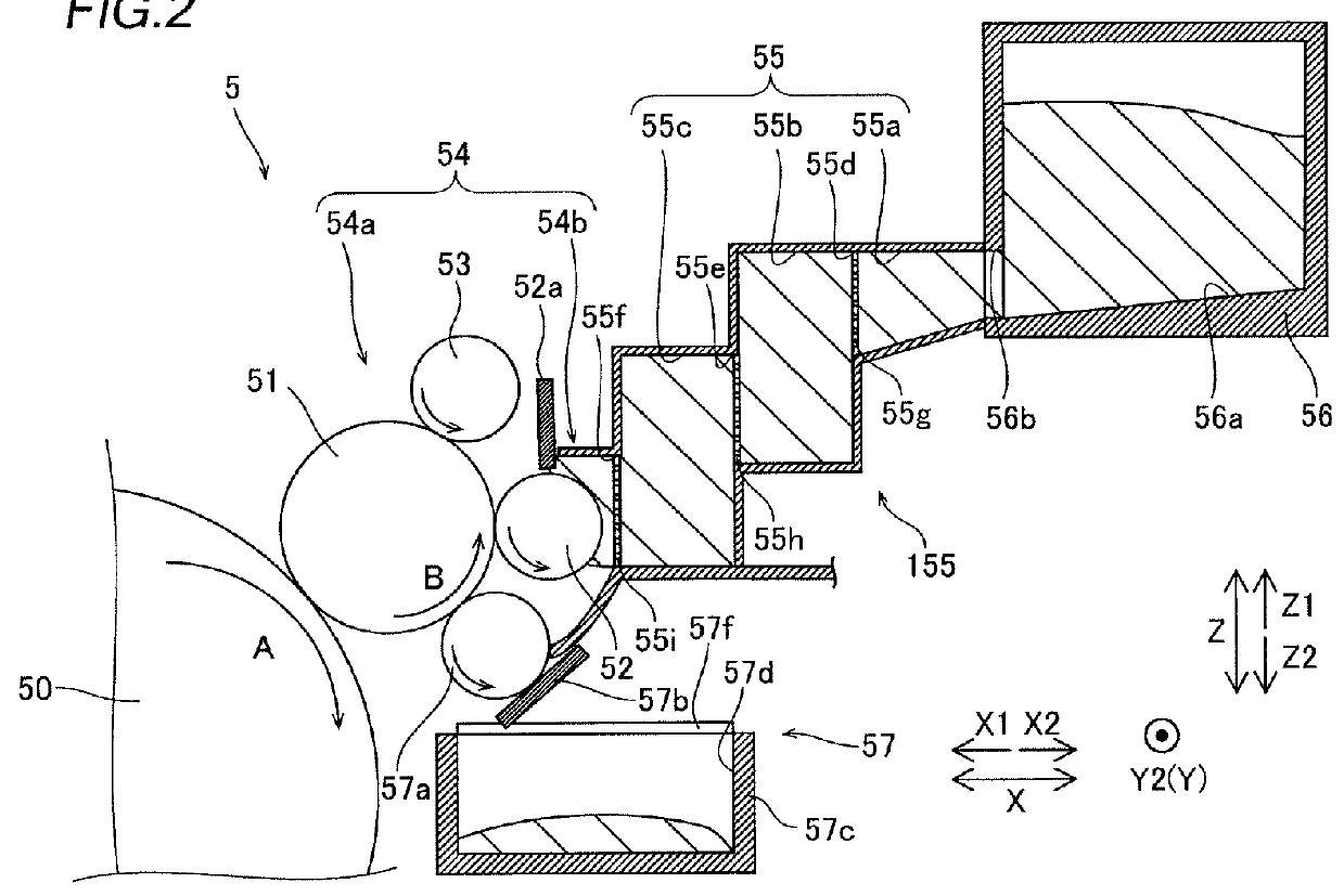 Developing apparatus with backflow prevention portion and image forming apparatus with backflow prevention portion