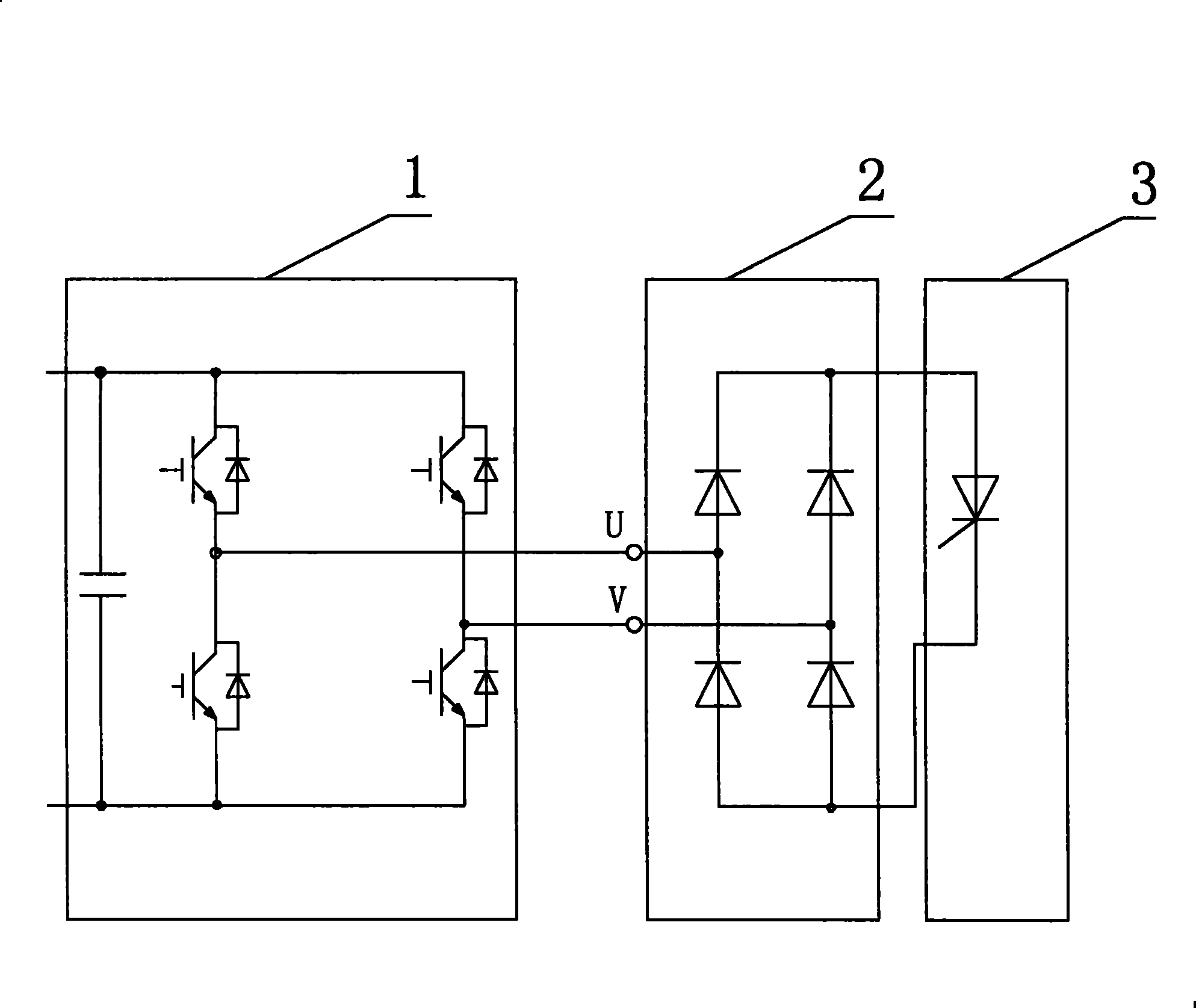 Preset voltage type high voltage frequency transformer power unit by-pass circuit for transformer