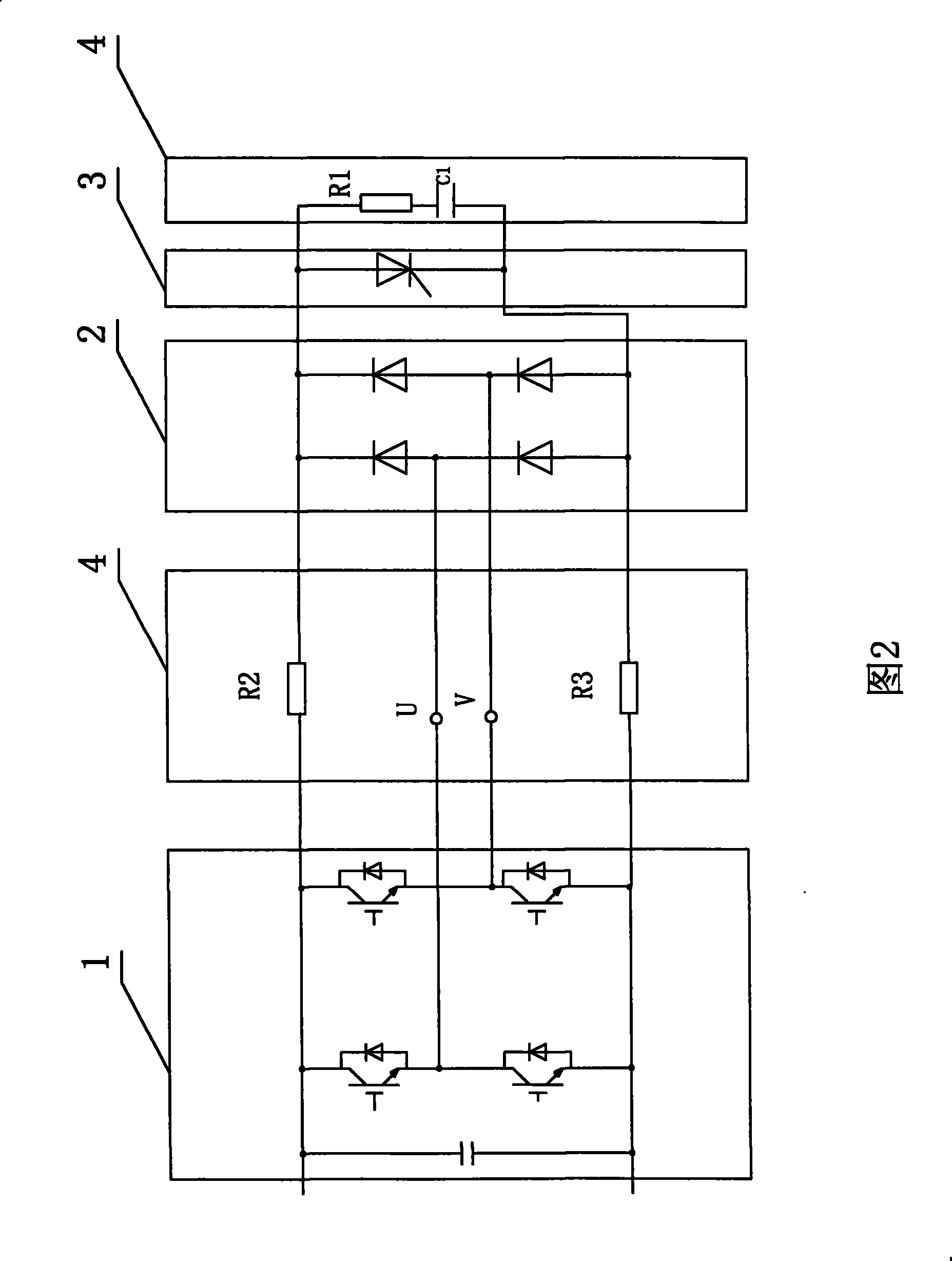 Preset voltage type high voltage frequency transformer power unit by-pass circuit for transformer