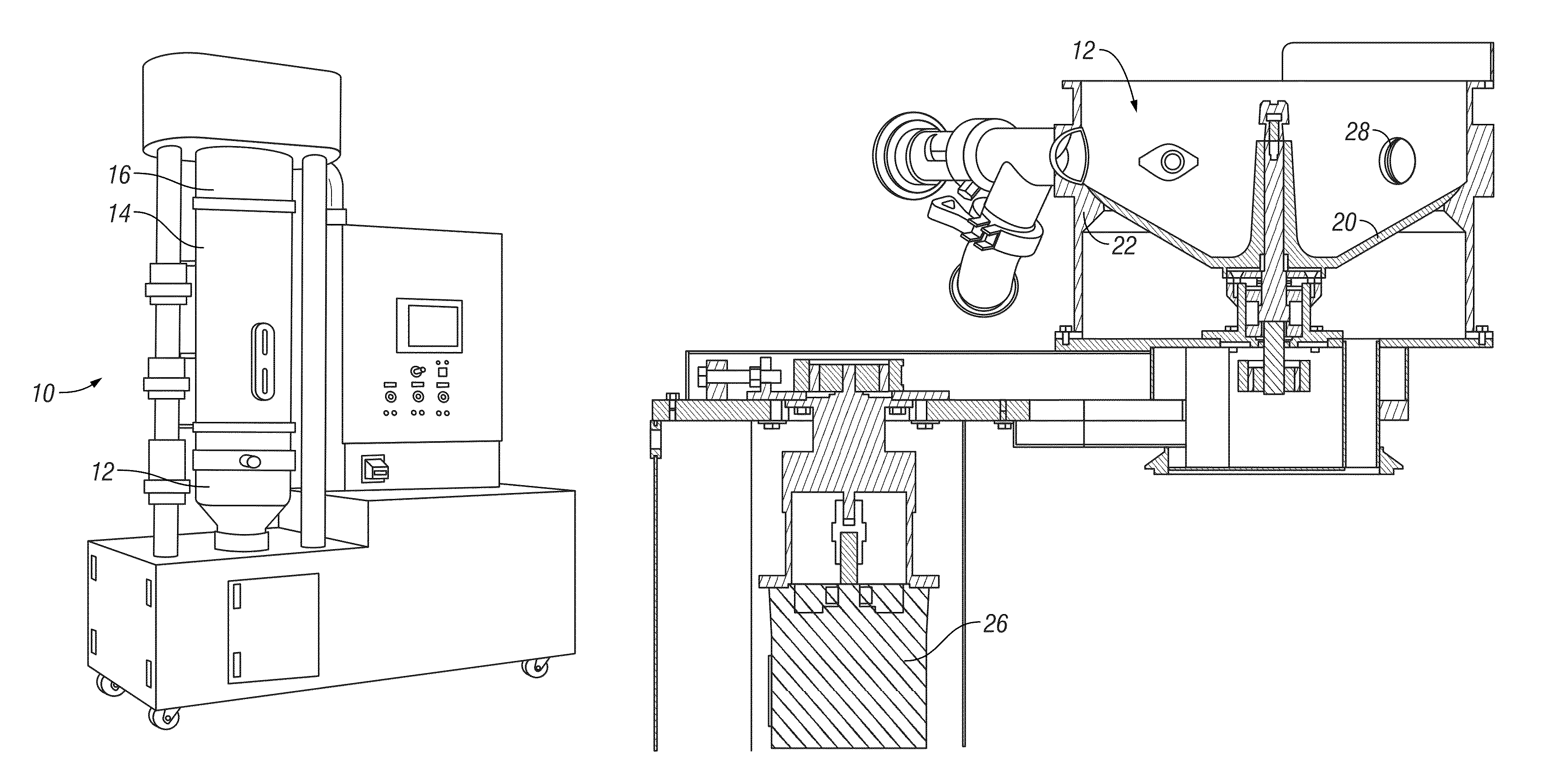 Rotor processor for dry powders