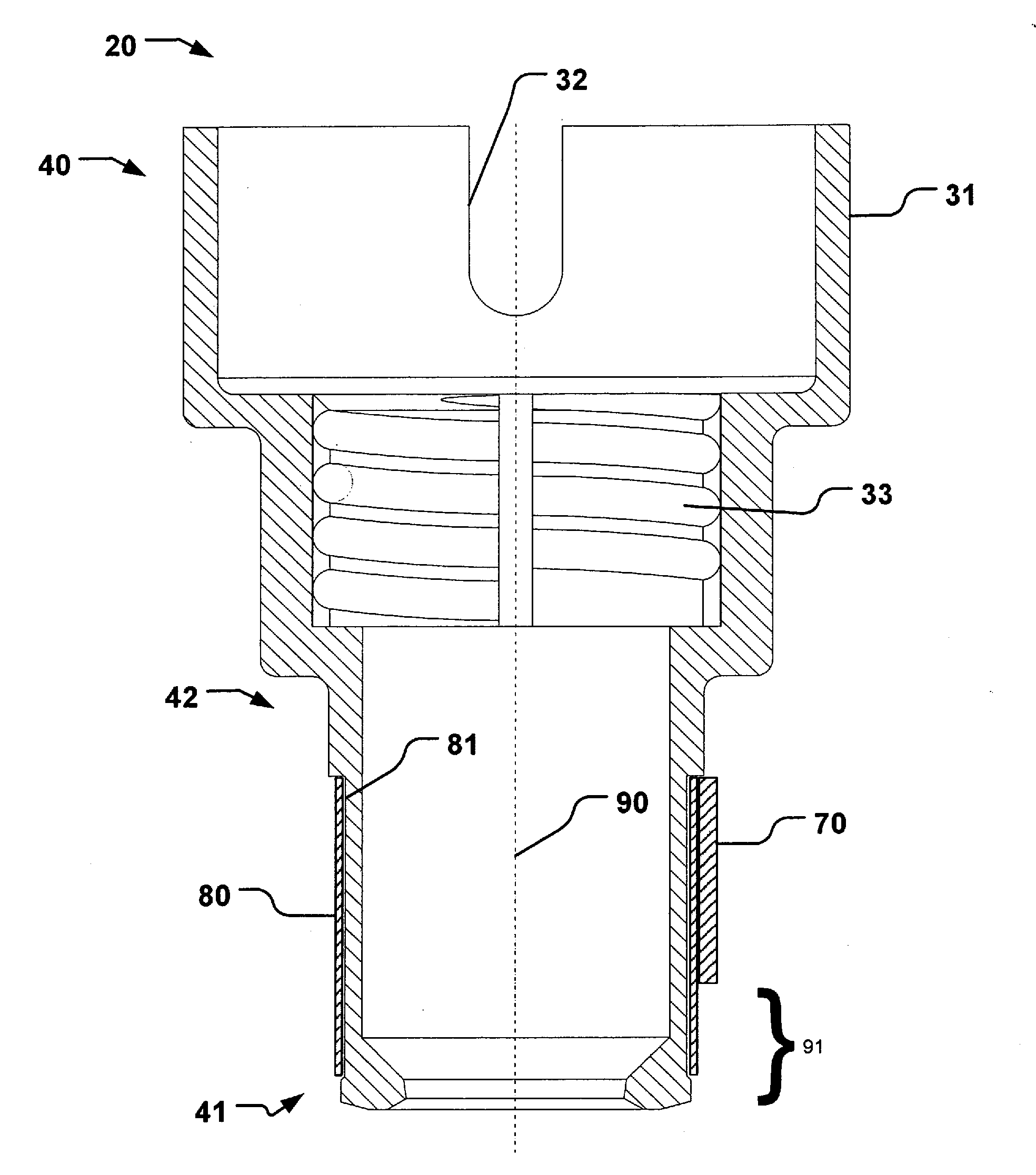 Adapter assembly for an anesthetic equipment