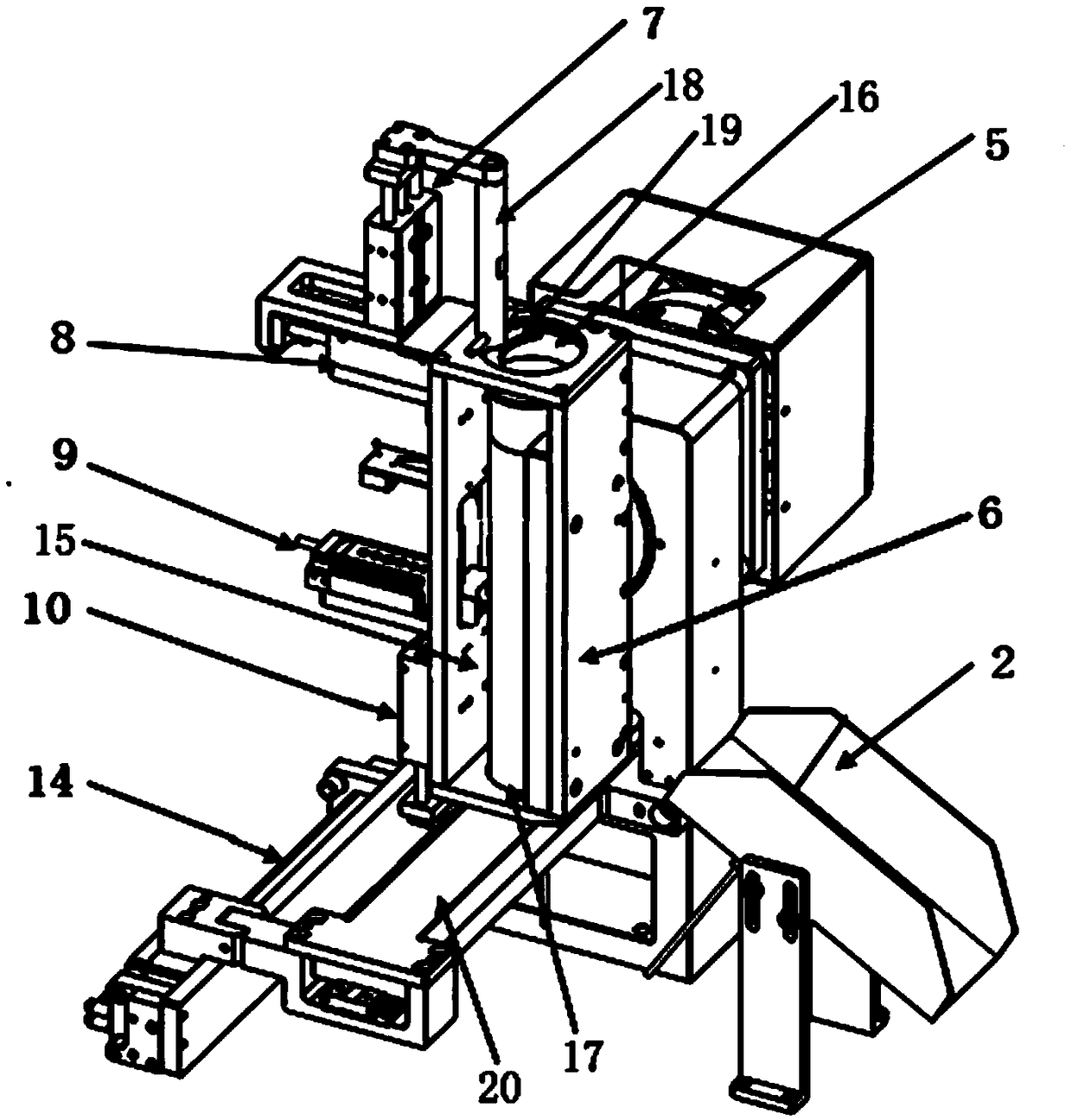 Automatic feeding mechanism of triple part of vacuum pump