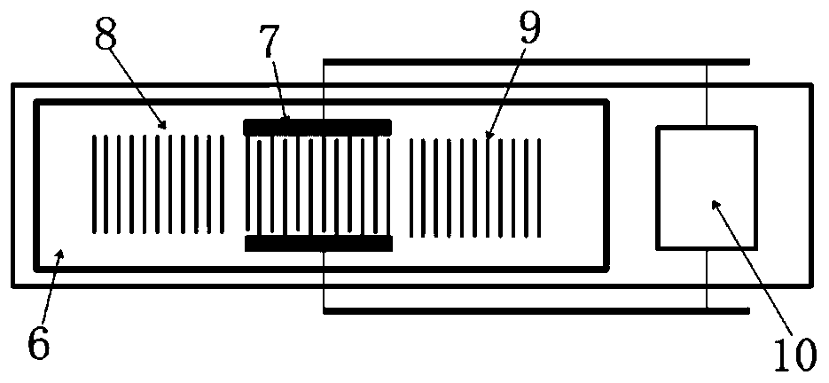 Acoustic surface wave sensor node structure for measuring soil moisture content and measuring method