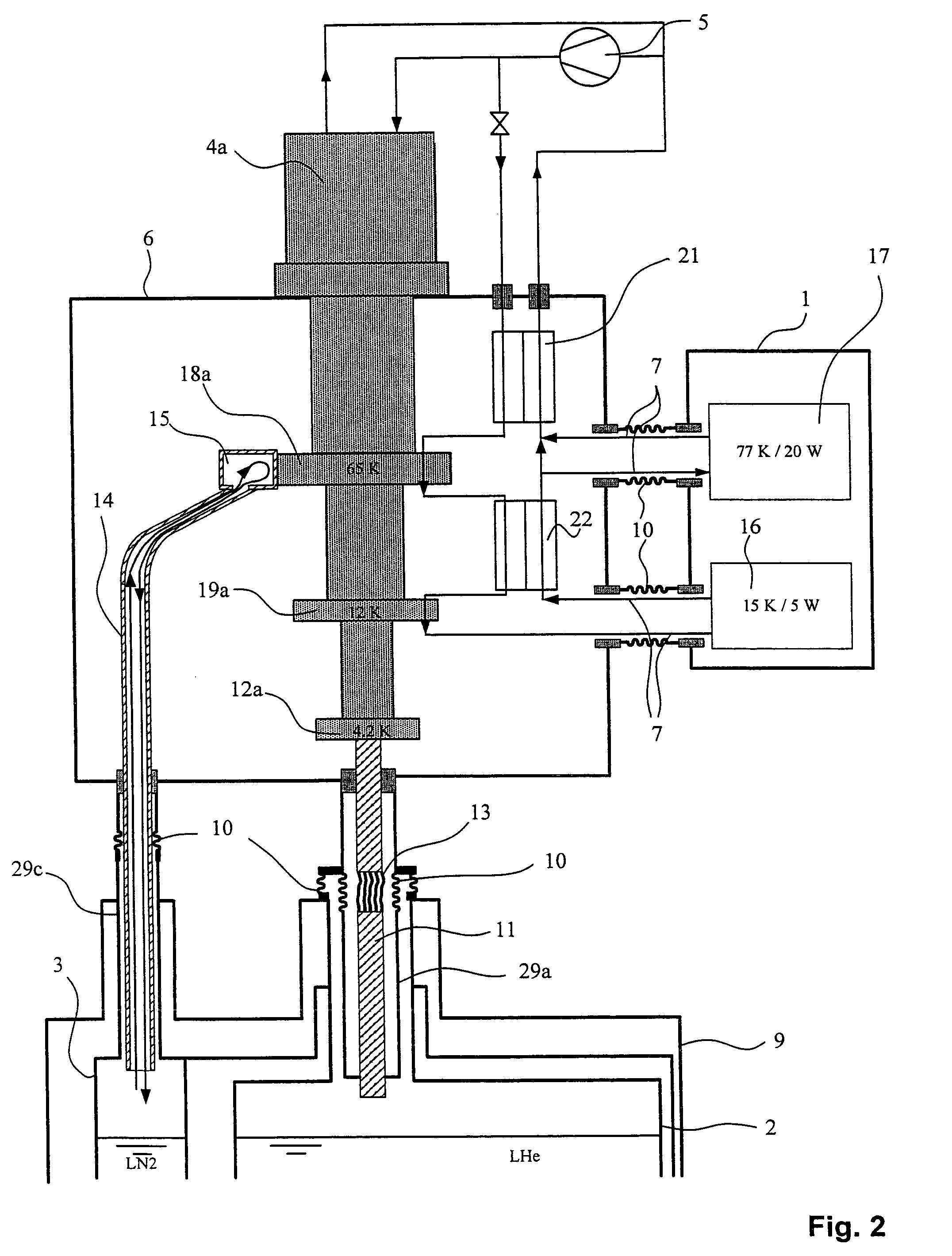 NMR apparatus with commonly cooled probe head and cryogenic container and method for the operation thereof