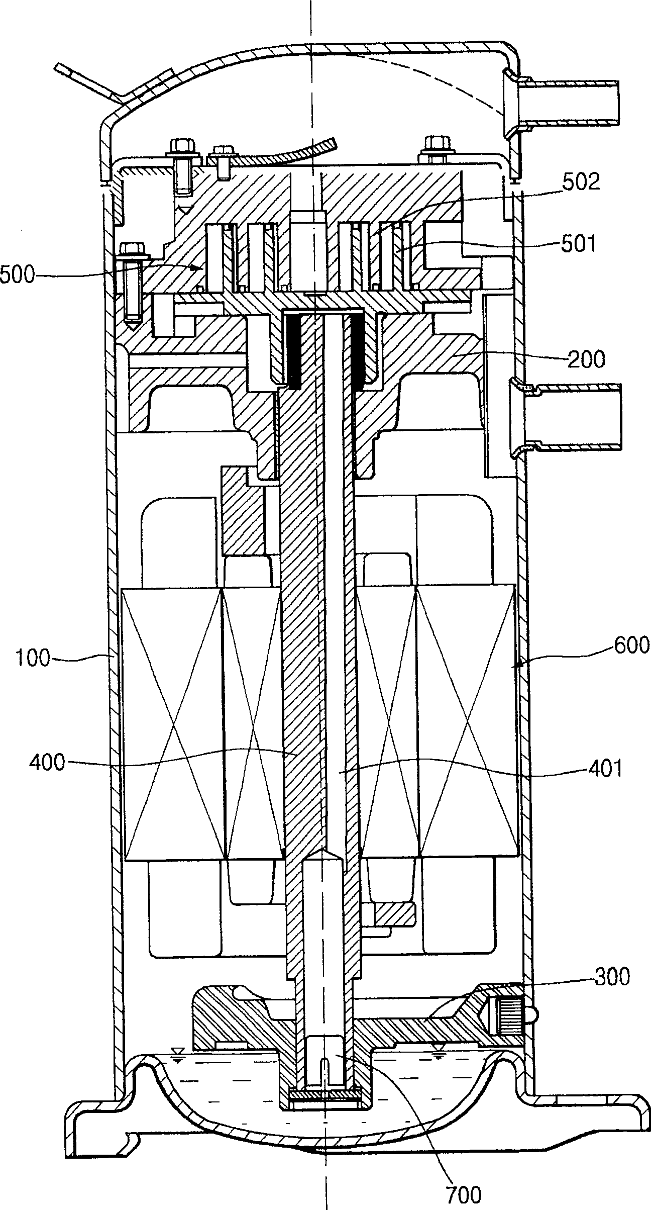 Oil feeding propeller of scroll compressor