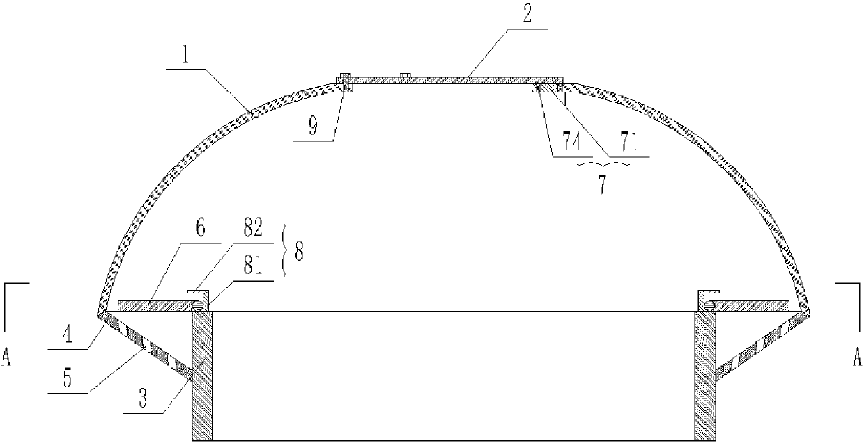 Integral high-temperature resistant sealing wave-transparent antenna cover