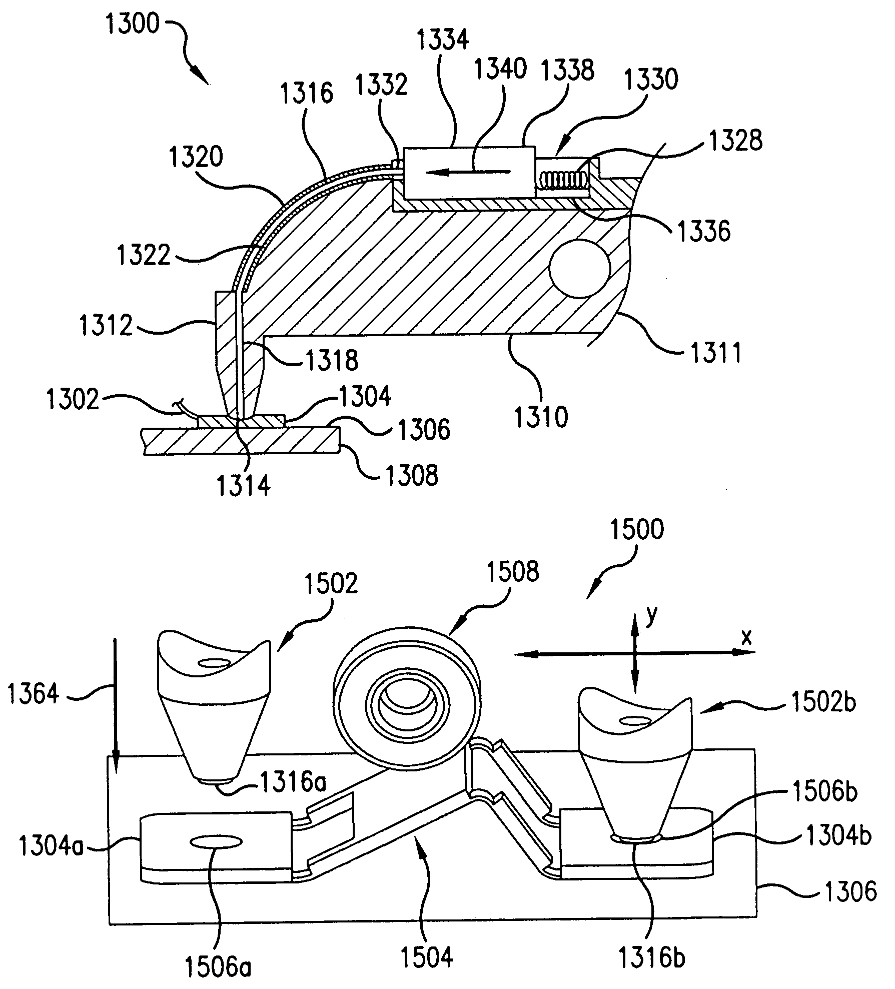 Sub-micron adjustable mount for supporting a component and method