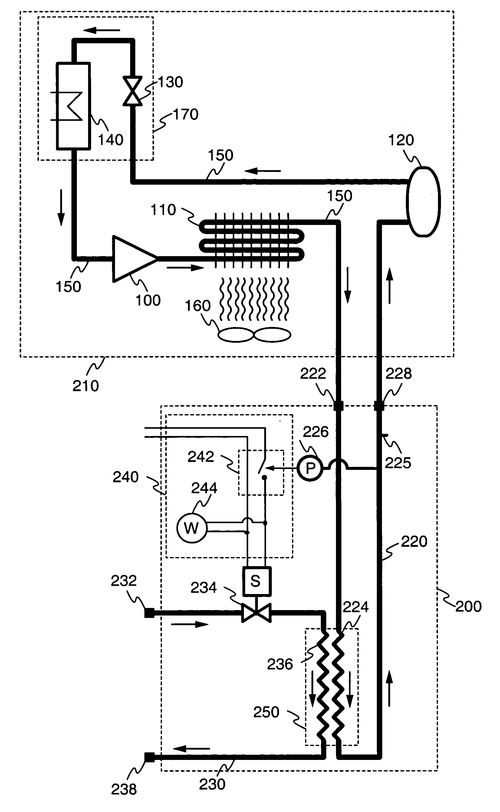 Adaptive auxiliary condensing device and method