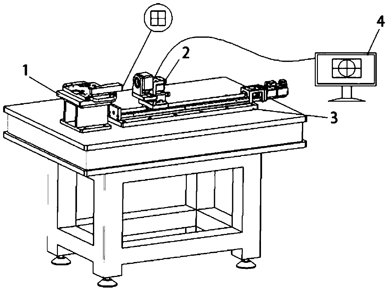 Device for adjusting a laser, adjusting the device and method for adjusting a laser using the device