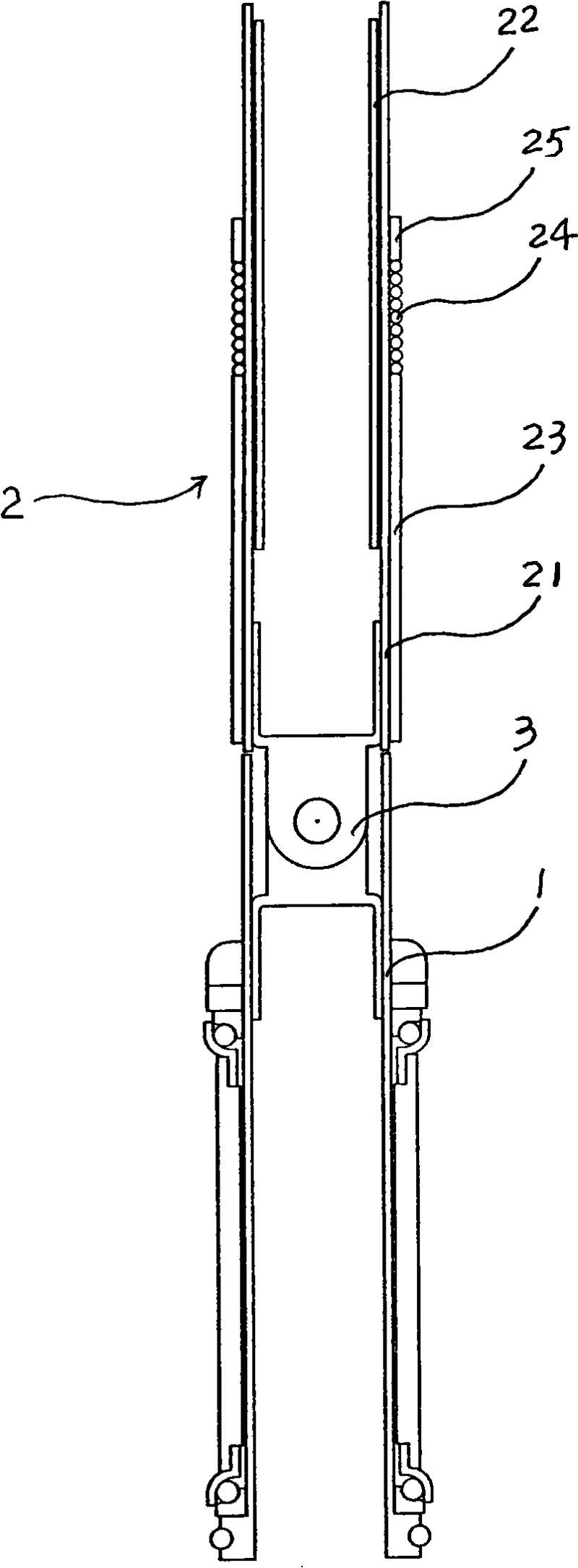 Folding handlebar supporting tube for bicycle