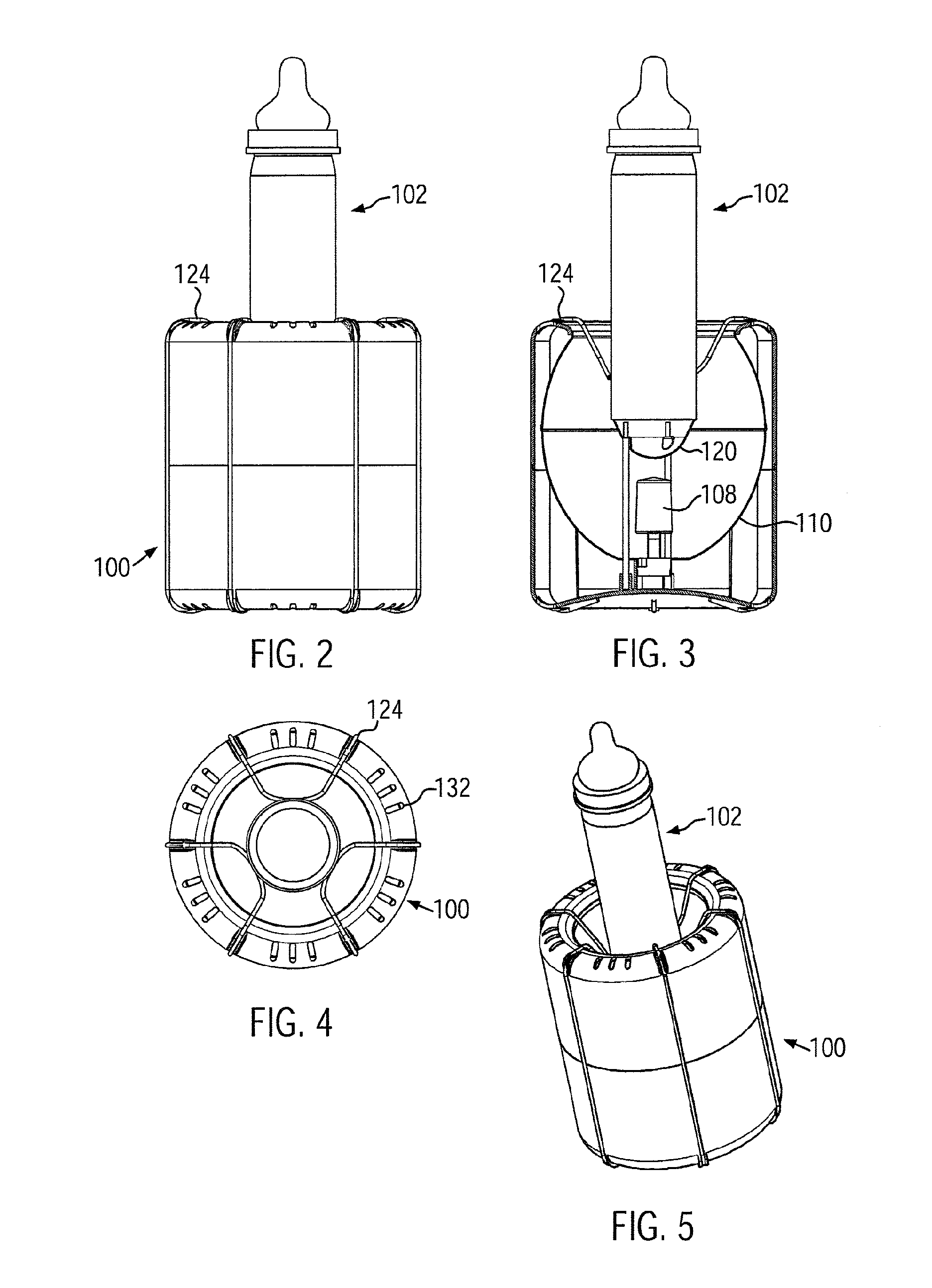 Electric heating apparatus for heating infant food by means of electromagnetic radiation