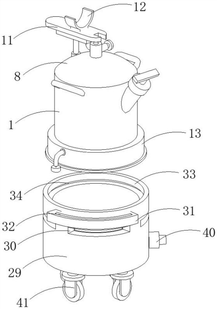 Blast burner oxygen supply device for heating in glass teacup production