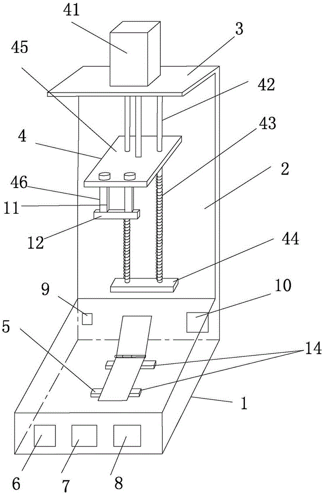 Clamshell phone pressing testing device and method