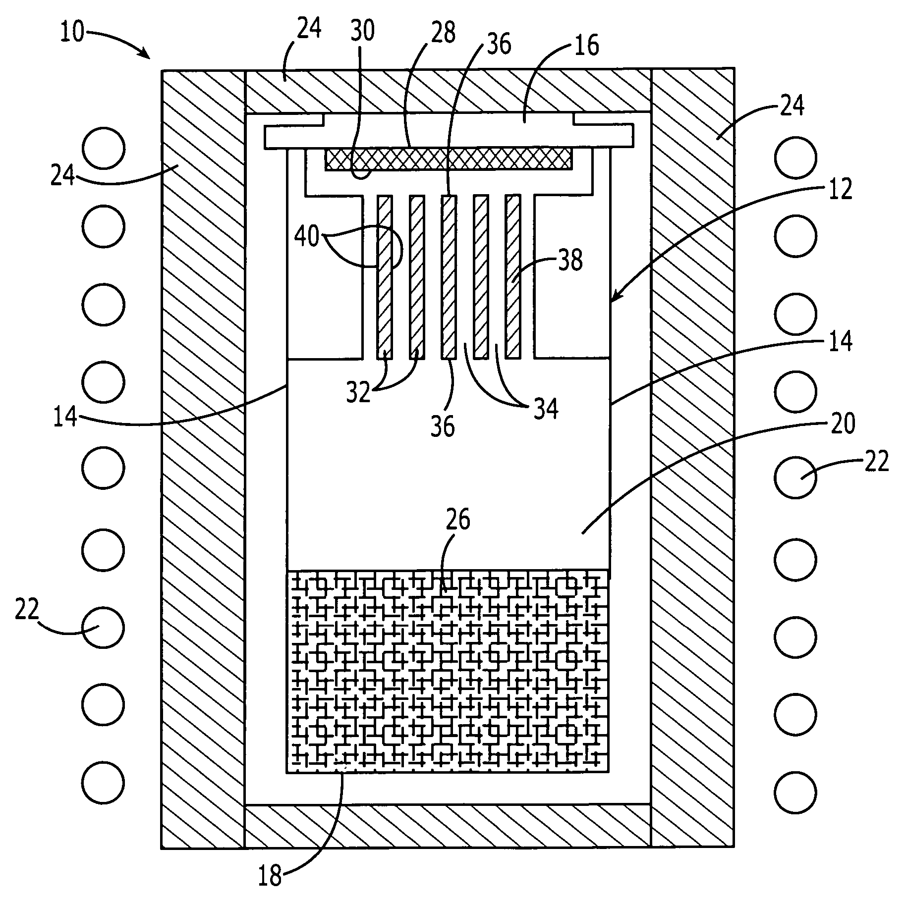 Method and apparatus for the production of silicon carbide crystals