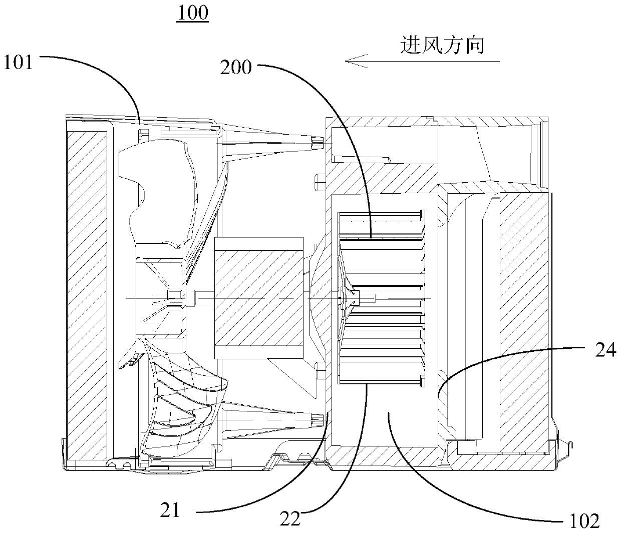 Centrifugal fan blade assembly and air conditioner