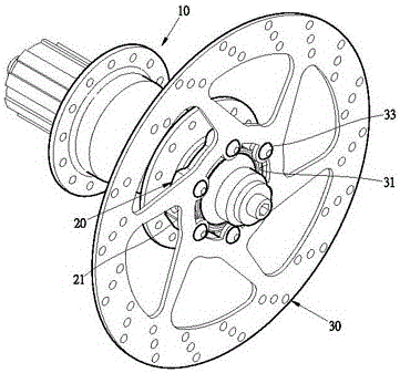 Structure for connecting hub with disc seat of bicycle